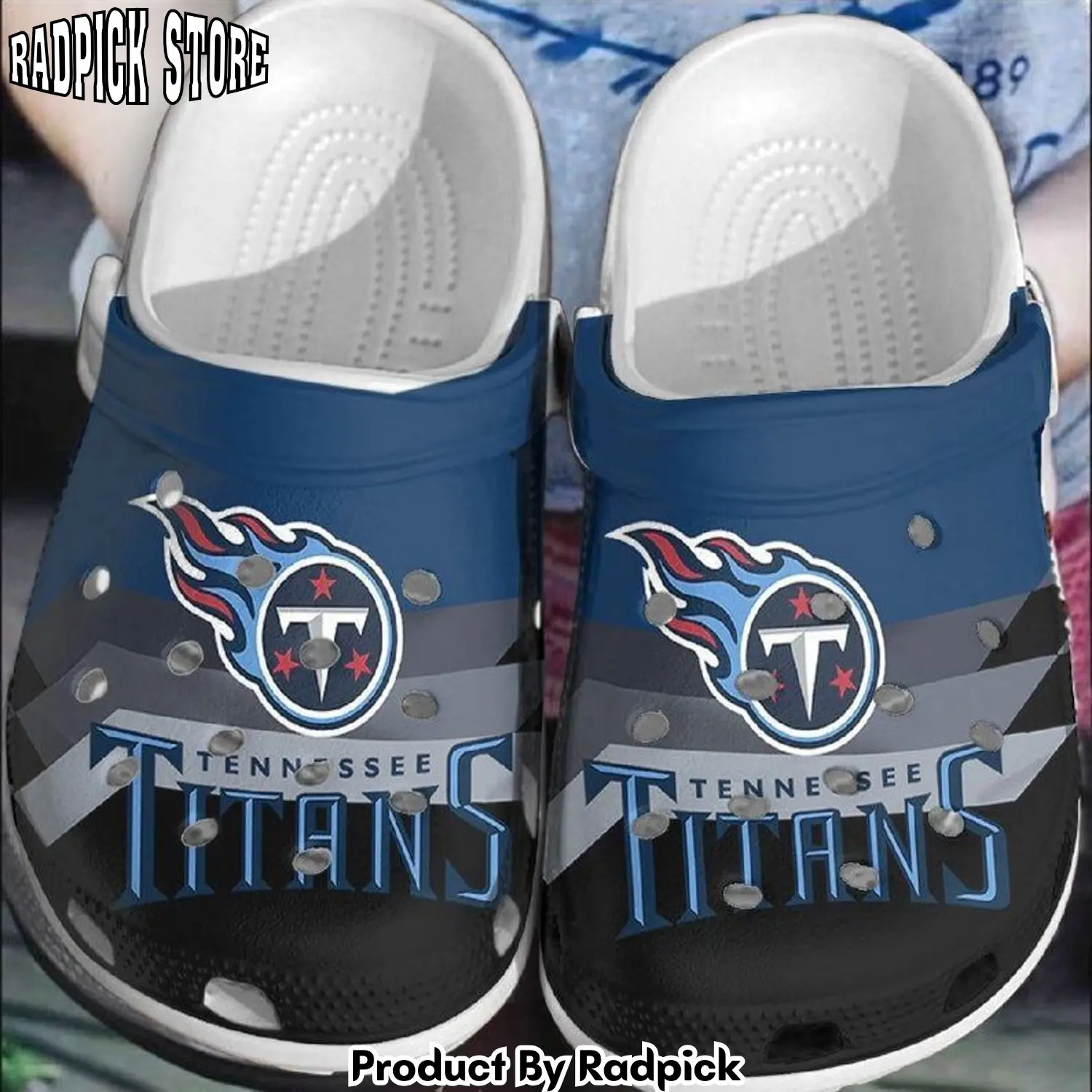 Radpick tennessee titans nfl gift for lover rubber crocss crocband clogs rp652802
